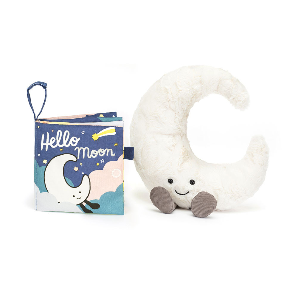 Hello Moon Fabric Book & Amuseables Moon Medium